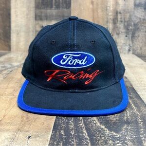 Vintage Ford Racing Hat Drew Pearson Co Embroidered Adjustable Car Truck Cap